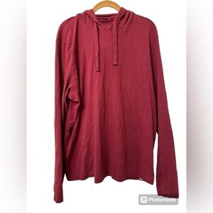 Michael Kors men’s hoodie long sleeve t shirt style XL top Burgundy pullover